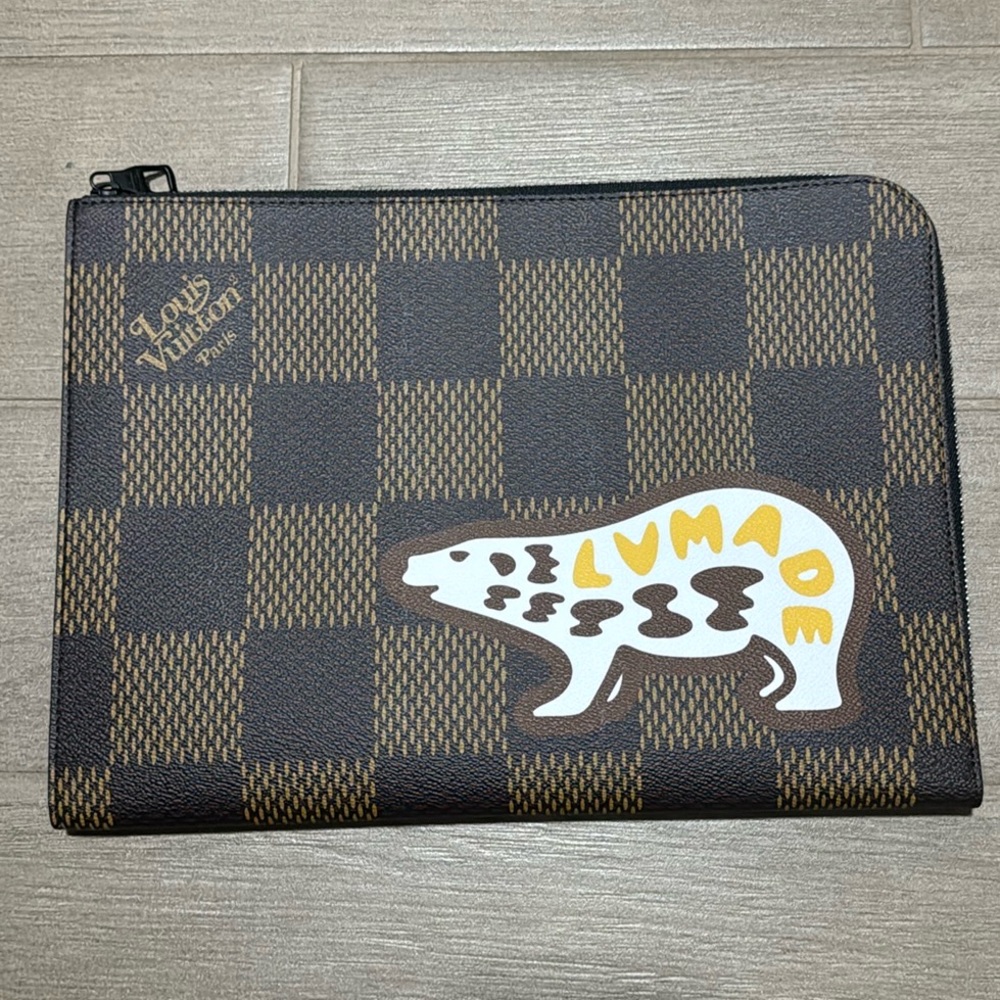 Louis Vuitton Nigo Pochette Jour GM Giant Monogram Damier Ebene Laptop Case